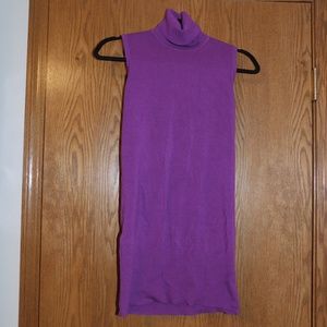 Sleeveless Turtleneck Racer Back Sweater